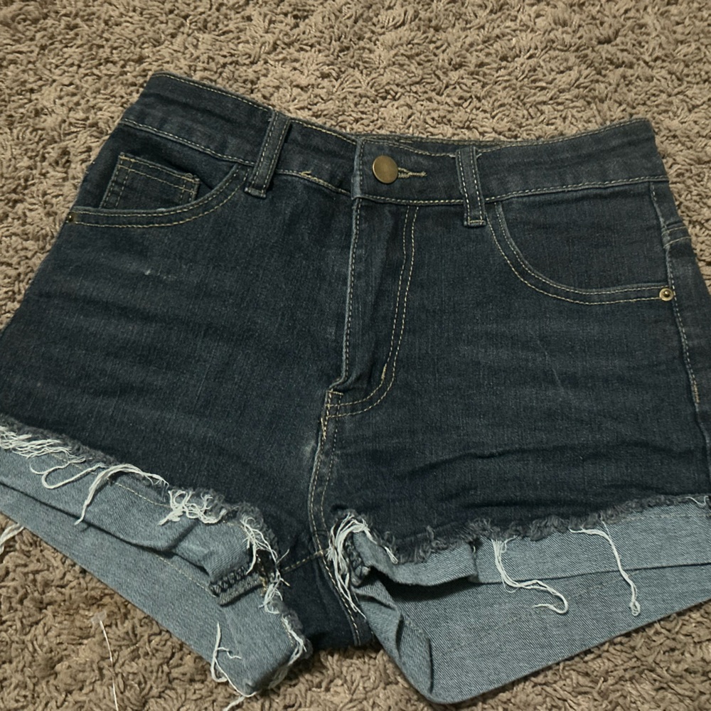 ROMWE Dark Denim Jean Shorts